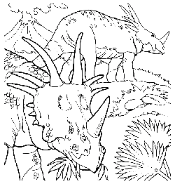 coloriage couple de styrocosaure